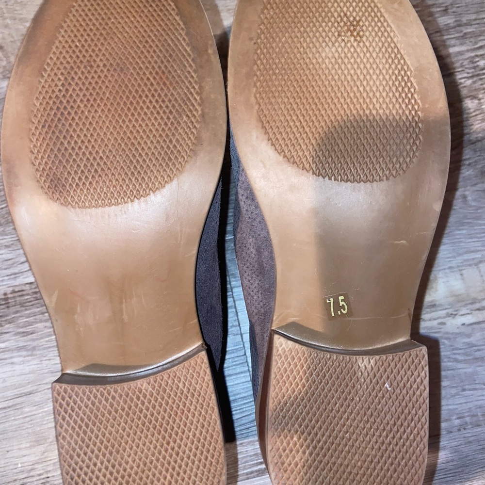 Steve Madden Women’s Lancaster Taupe Suede Ankle Back Zip Booties Size 7.5M  (L) - Picture 8 of 11